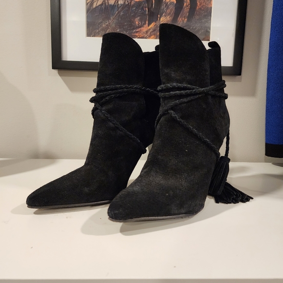 Schutz Fadhila Tassel Heeled Boots - Picture 5 of 7